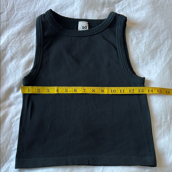 SO Black Ribbed Tank Top - Picture 4 of 6
